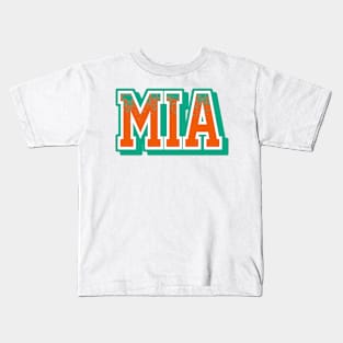 Miami Football Retro Sports Letters Kids T-Shirt